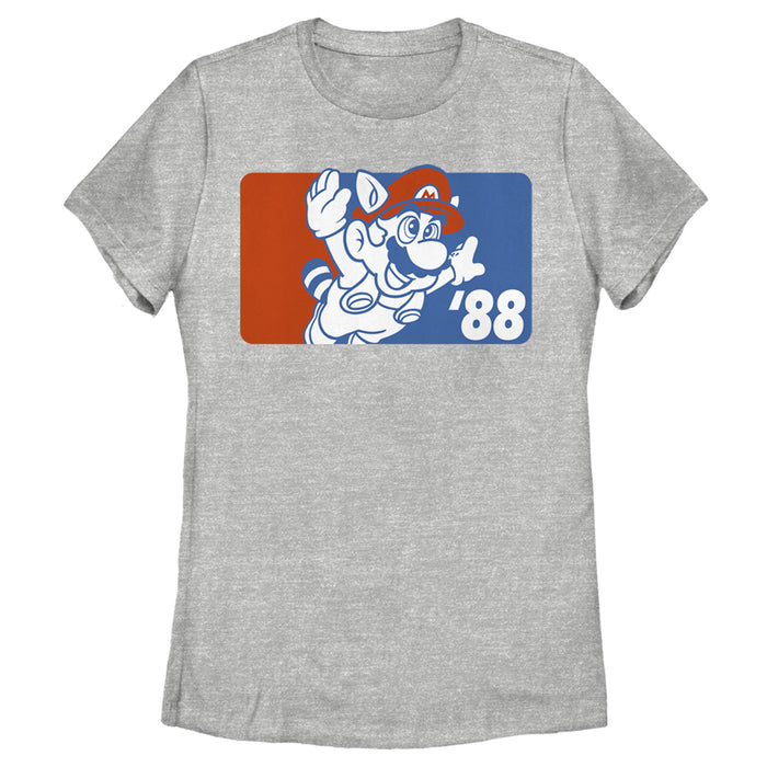 fifth sun Women's Nintendo Racoon Mario 1988 T-Shirt