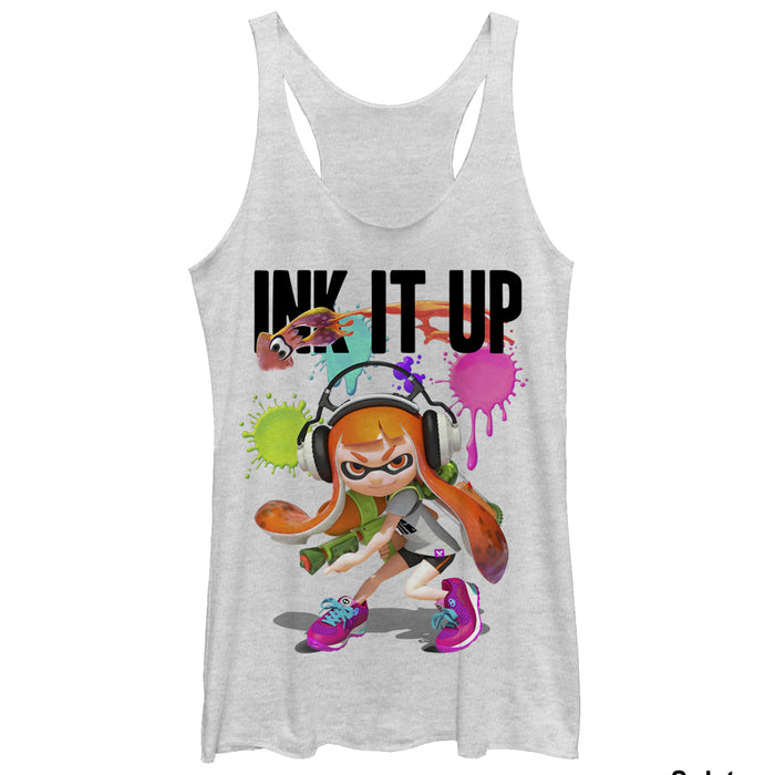 fifth sun Women's Nintendo Splatoon Ink It Up Racerback Tank Top