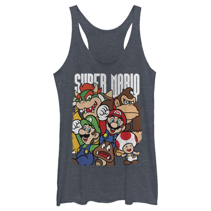 fifth sun Women's Nintendo Super Mario Party Racerback Tank Top