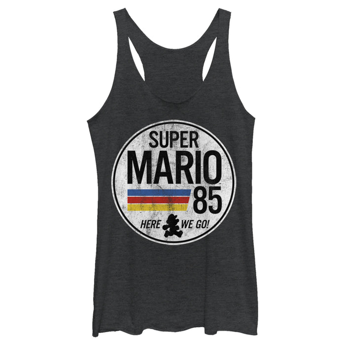 fifth sun Women's Nintendo Super Mario Retro Rainbow Ring Racerback Tank Top