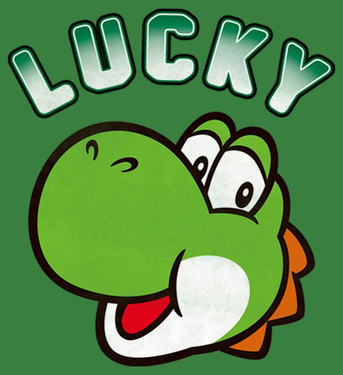 Fifth Sun Women's Nintendo Super Mario St. Patrick's Day Lucky Yoshi Racerback Tank Top