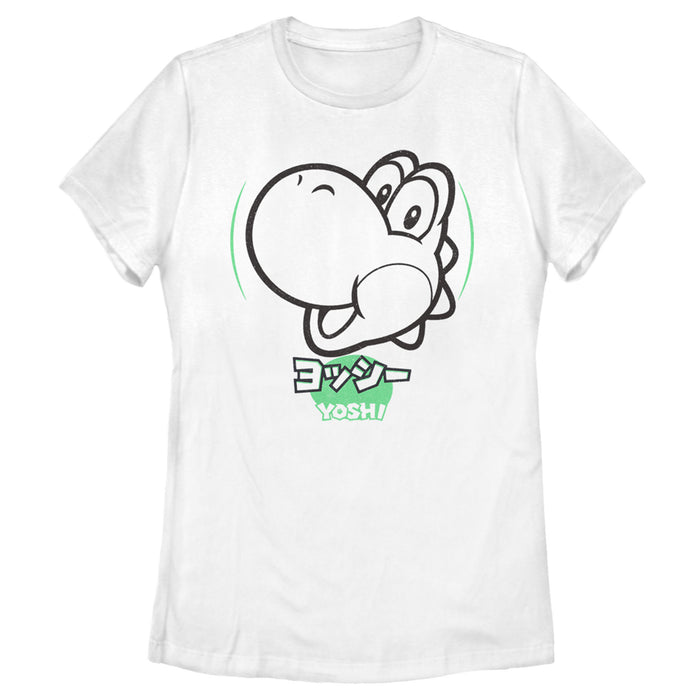 fifth sun Women's Nintendo Super Mario Yoshi Kanji T-Shirt