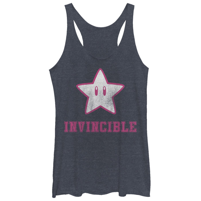 fifth sun Women's Nintendo Super Star Invincible Racerback Tank Top