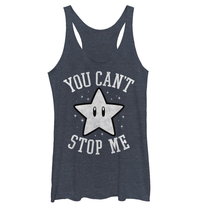fifth sun Women's Nintendo Super Star You Can't Stop Me Racerback Tank Top