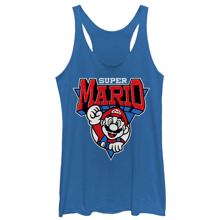 fifth sun Women's Nintendo Team Super Mario Emblem Racerback Tank Top