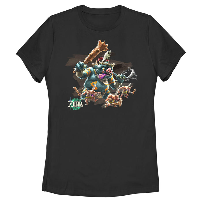 fifth sun Women's Nintendo The Legend of Zelda: Tears of the Kingdom Blin Tribe Portrait T-Shirt