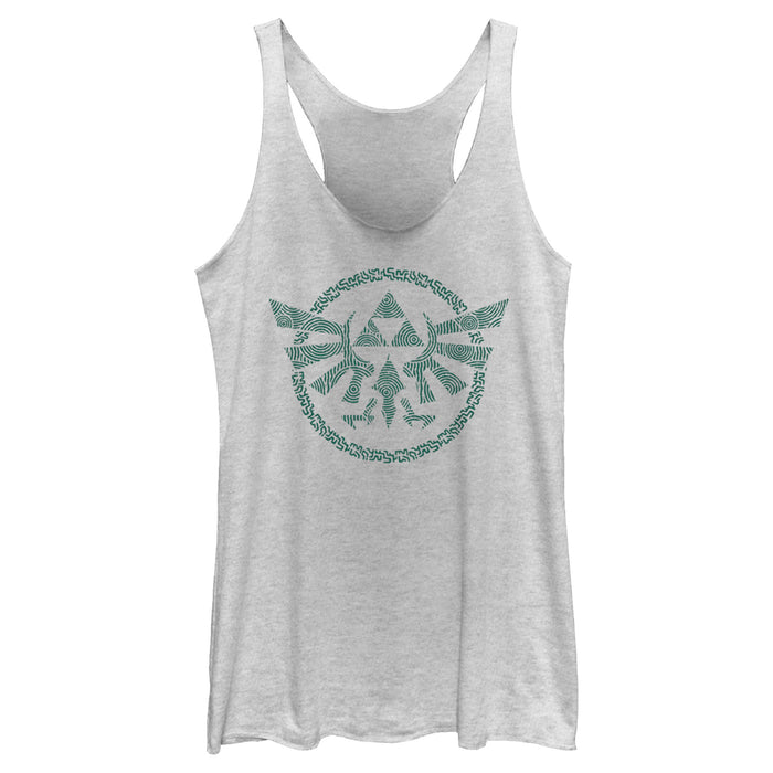fifth sun Women's Nintendo The Legend of Zelda: Tears of the Kingdom Green Hyrule Crest Racerback Tank Top