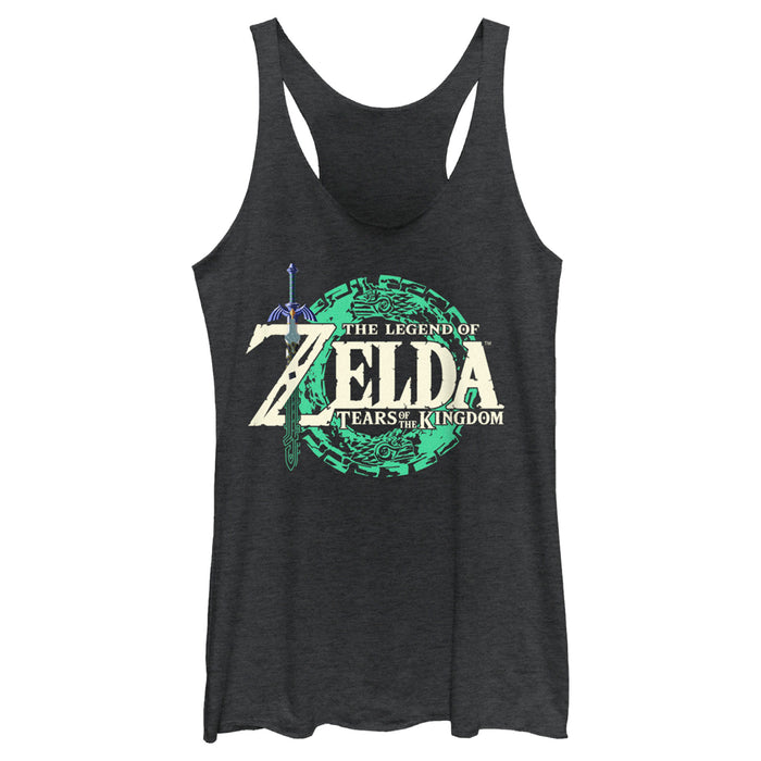 fifth sun Women's Nintendo The Legend of Zelda: Tears of the Kingdom Game Logo Racerback Tank Top