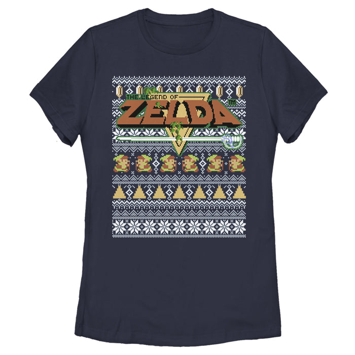 fifth sun Women's Nintendo Ugly Christmas Legend of Zelda T-Shirt