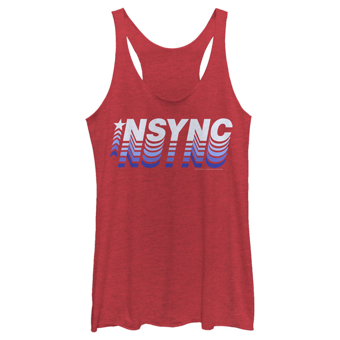 fifth sun Women's NSYNC Retro Fade Racerback Tank Top