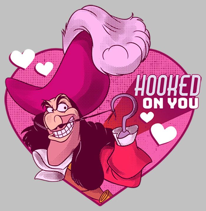 Fifth Sun Women's Peter Pan Captain Hook Hooked On You T-Shirt