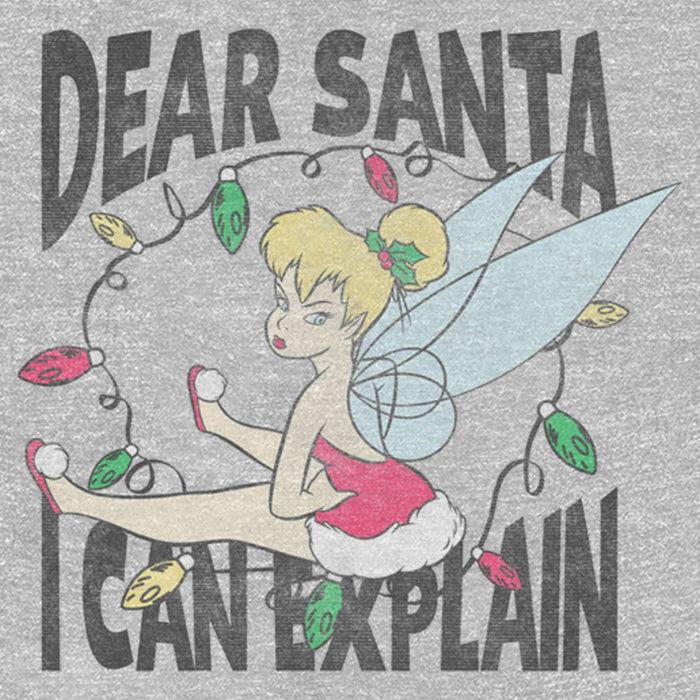 Fifth Sun Women's Peter Pan Distressed Dear Santa I Can Explain T-Shirt