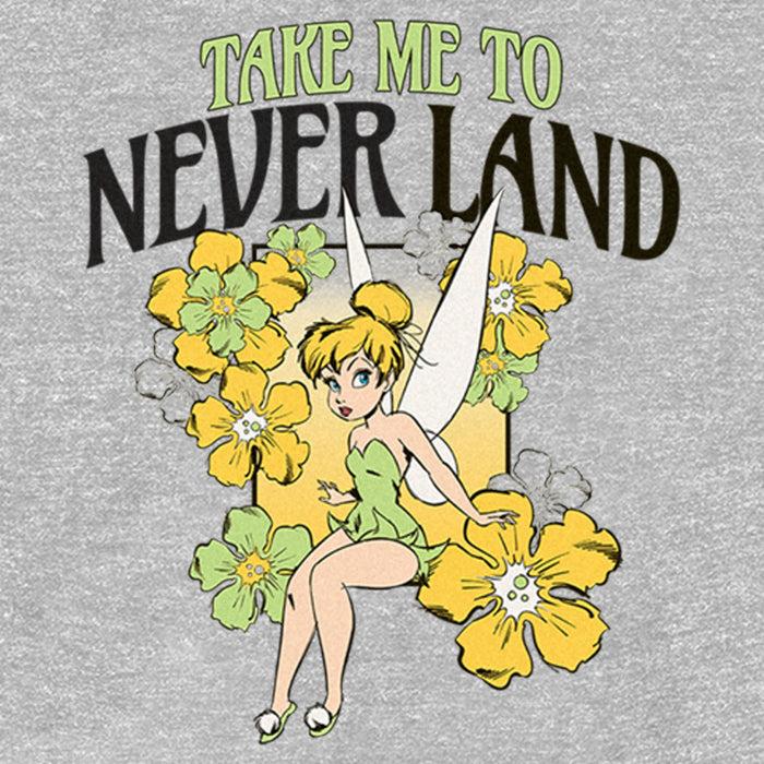 Fifth Sun Women's Peter Pan Floral Take Me To Never Land T-Shirt