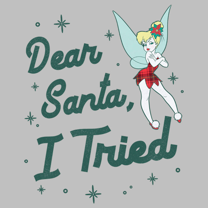 Fifth Sun Women's Peter Pan Peter Pan Tinker Bell Dear Santa I Tried T-Shirt