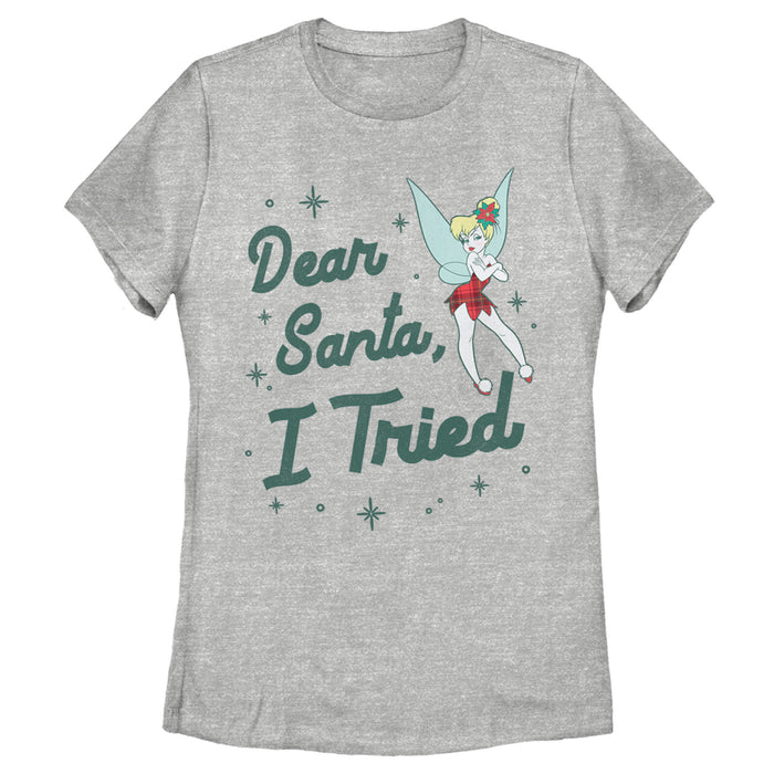 fifth sun Women's Peter Pan Peter Pan Tinker Bell Dear Santa I Tried T-Shirt