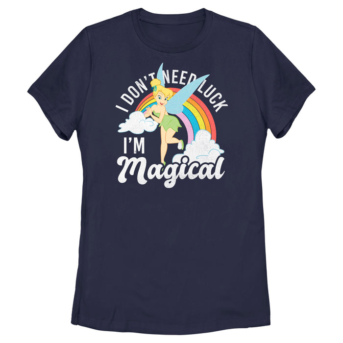 fifth sun Women's Peter Pan St. Patrick's Day Tinkerbell I Don't Need Luck I'm Magical T-Shirt