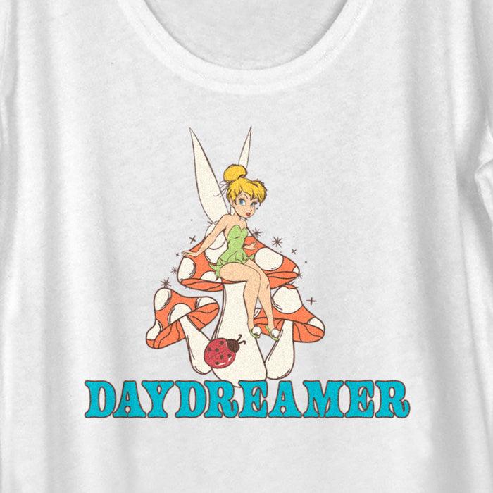 Fifth Sun Women's Peter Pan Tinker Bell Daydreamer Mushroom Scoop Neck
