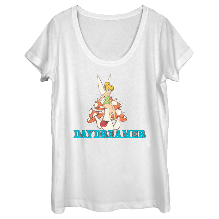 fifth sun Women's Peter Pan Tinker Bell Daydreamer Mushroom Scoop Neck