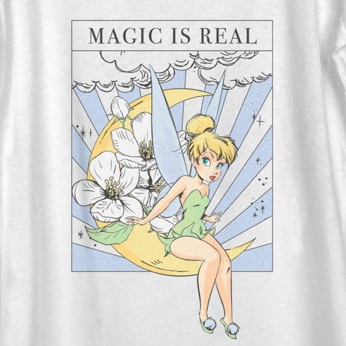 Fifth Sun Women's Peter Pan Tinker Bell Magic Is Real Tarot Card Scoop Neck