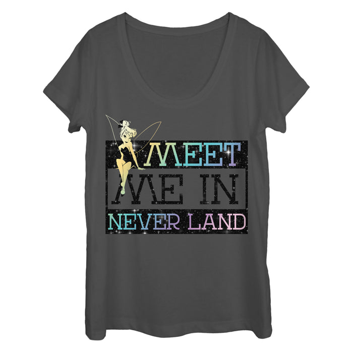 fifth sun Women's Peter Pan Tinker Bell Meet Me Scoop Neck
