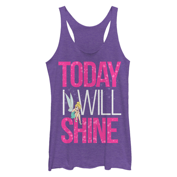 fifth sun Women's Peter Pan Tinker Bell Shine Racerback Tank Top
