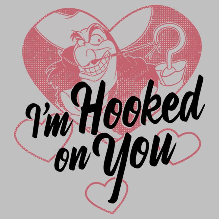 Fifth Sun Women's Peter Pan Valentine's Day Captain Hook I'm Hooked On You T-Shirt