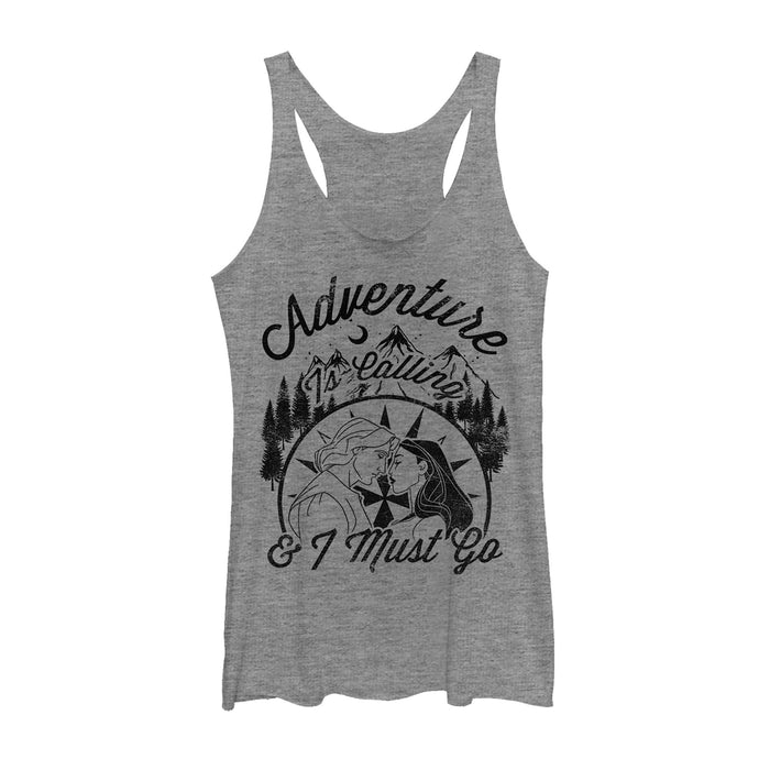 fifth sun Women's Pocahontas Adventure Calling Racerback Tank Top