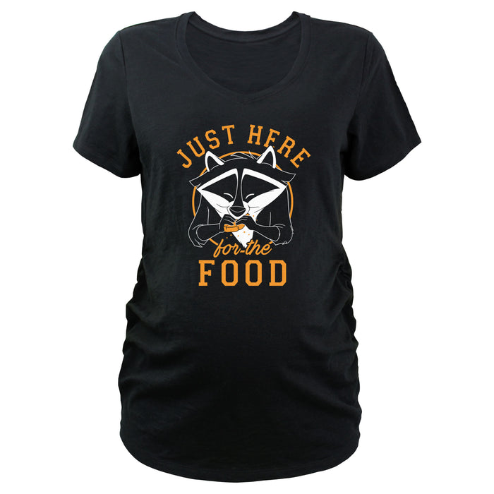 fifth sun Women's Pocahontas Just Here for the Food T-Shirt