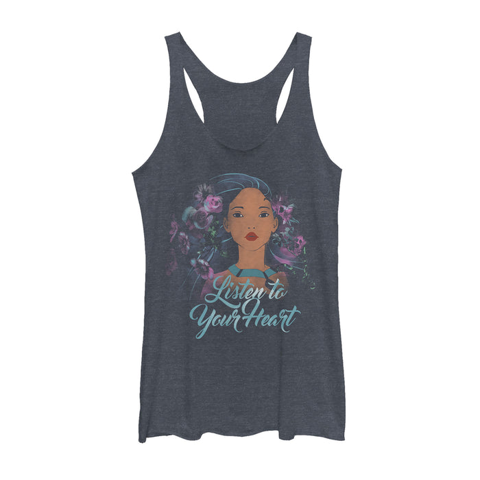 fifth sun Women's Pocahontas Watercolor Wind Racerback Tank Top