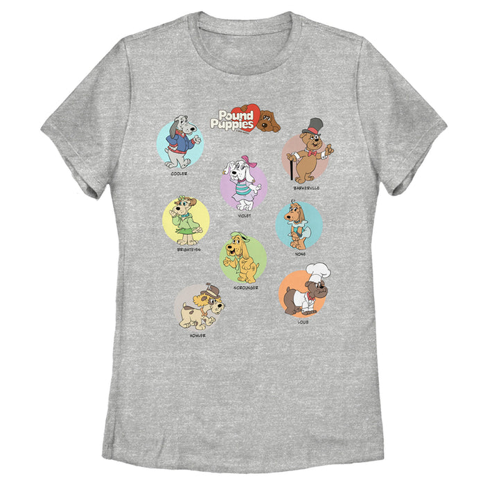 fifth sun Women's Pound Puppies Character Portraits T-Shirt