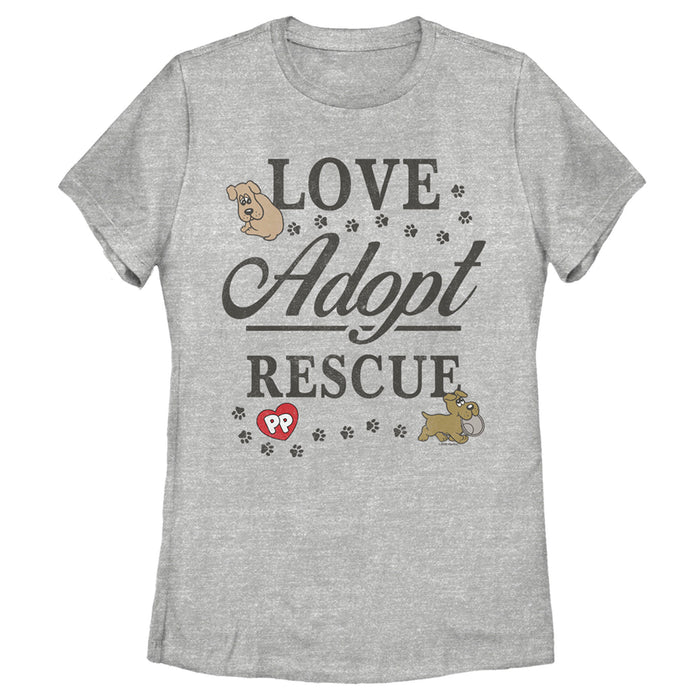 fifth sun Women's Pound Puppies Love Adopt Rescue T-Shirt