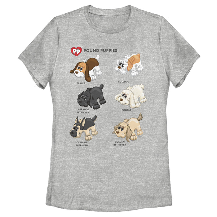 fifth sun Women's Pound Puppies Puppy Chart T-Shirt