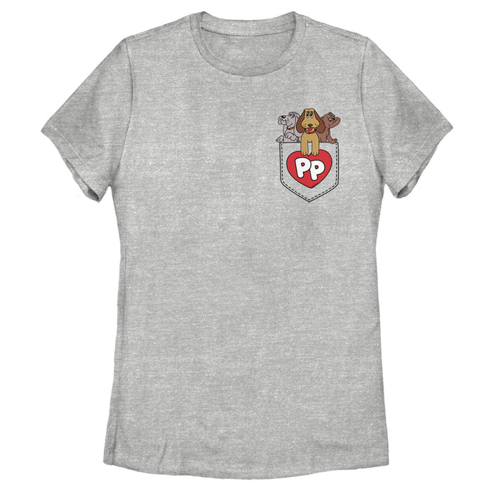 fifth sun Women's Pound Puppies Puppy Pocket T-Shirt