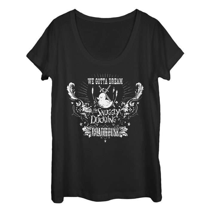 fifth sun Women's Ralph Breaks the Internet Comfy Rapunzel Scoop Neck