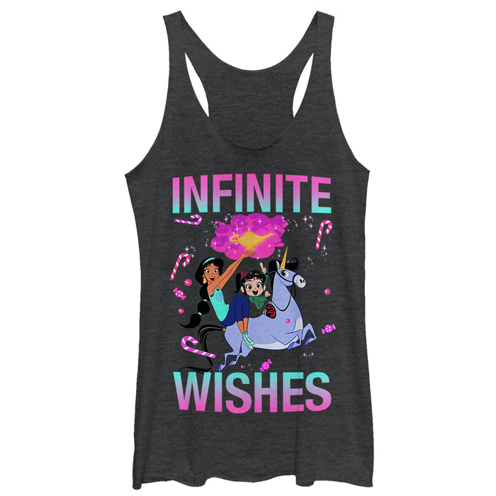 fifth sun Women's Ralph Breaks the Internet Jasmine Infinite Wishes Racerback Tank Top