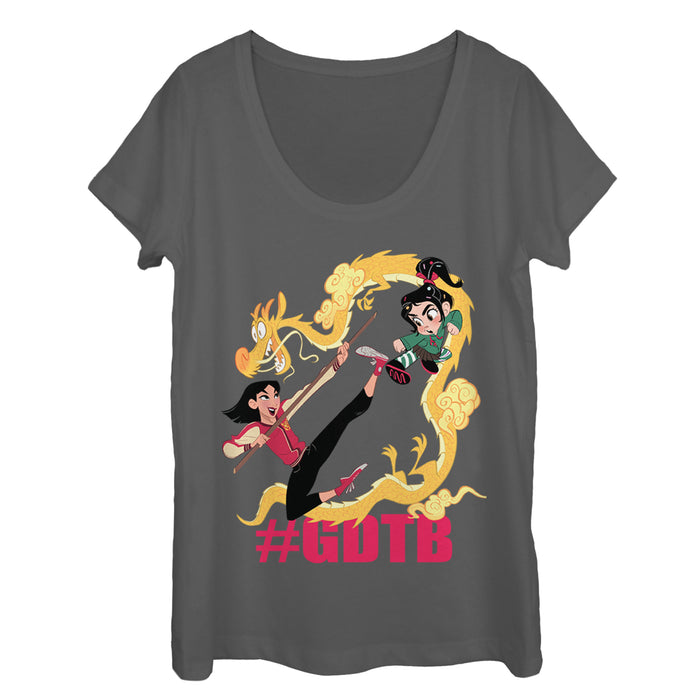 fifth sun Women's Ralph Breaks the Internet Means Business Scoop Neck
