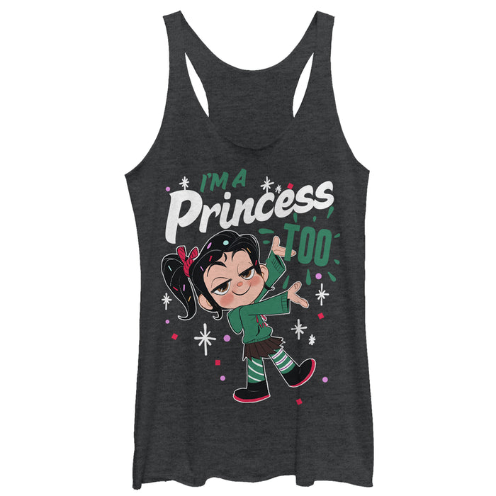 fifth sun Women's Ralph Breaks the Internet Princess Vanellope Racerback Tank Top