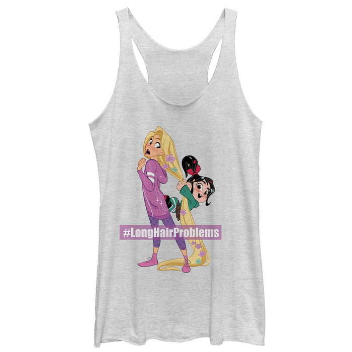 fifth sun Women's Ralph Breaks the Internet Rapunzel Hair Racerback Tank Top