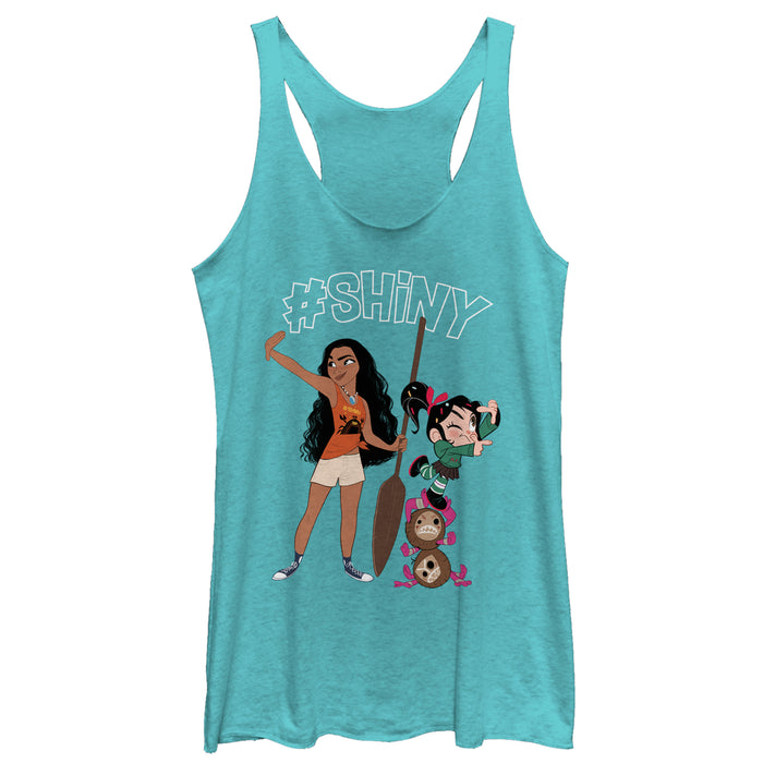 fifth sun Women's Ralph Breaks the Internet #Shiny Racerback Tank Top