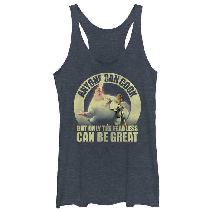 fifth sun Women's Ratatouille Be Great Quote Racerback Tank Top