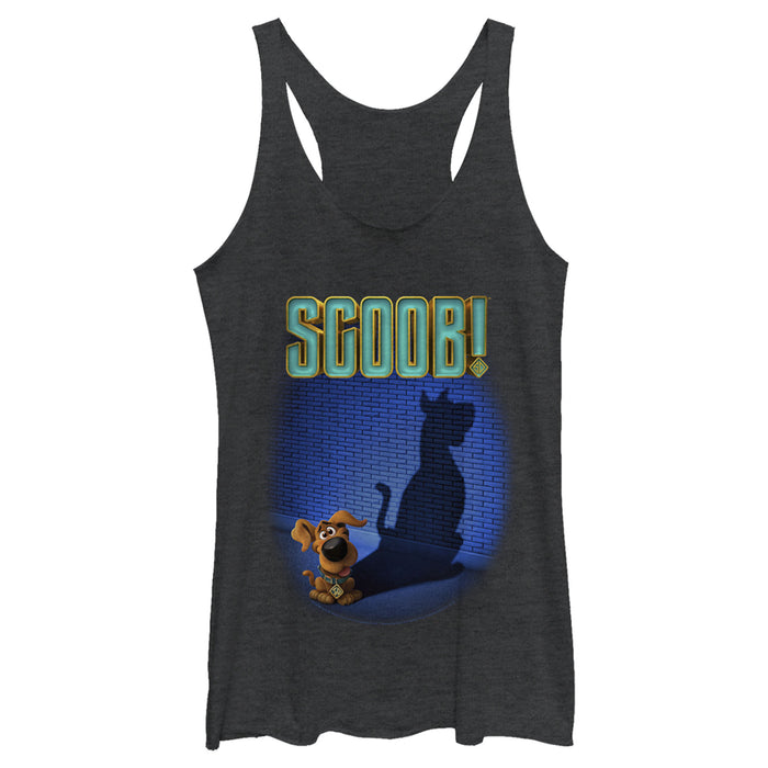 Fifth Sun Women's Scooby Doo Dog Shadow Racerback Tank Top