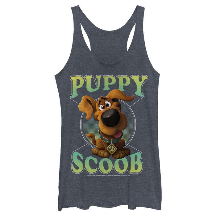 Fifth Sun Women's Scooby Doo Puppy Circle Racerback Tank Top