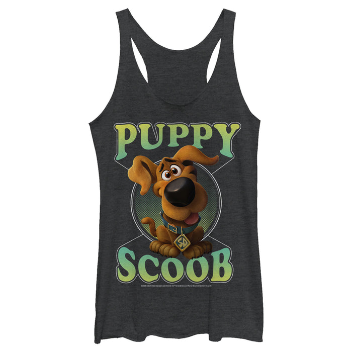 Fifth Sun Women's Scooby Doo Puppy Circle Racerback Tank Top