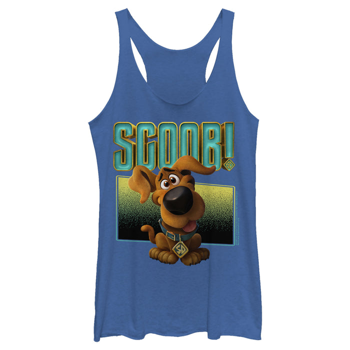 fifth sun Women's Scooby Doo Puppy Frame Racerback Tank Top