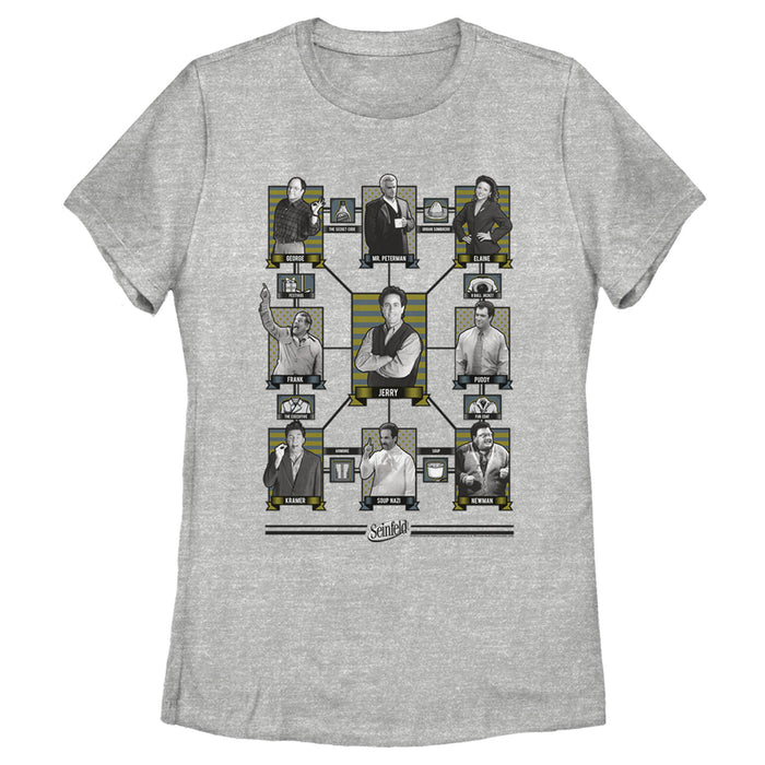 fifth sun Women's Seinfeld Character Portraits T-Shirt
