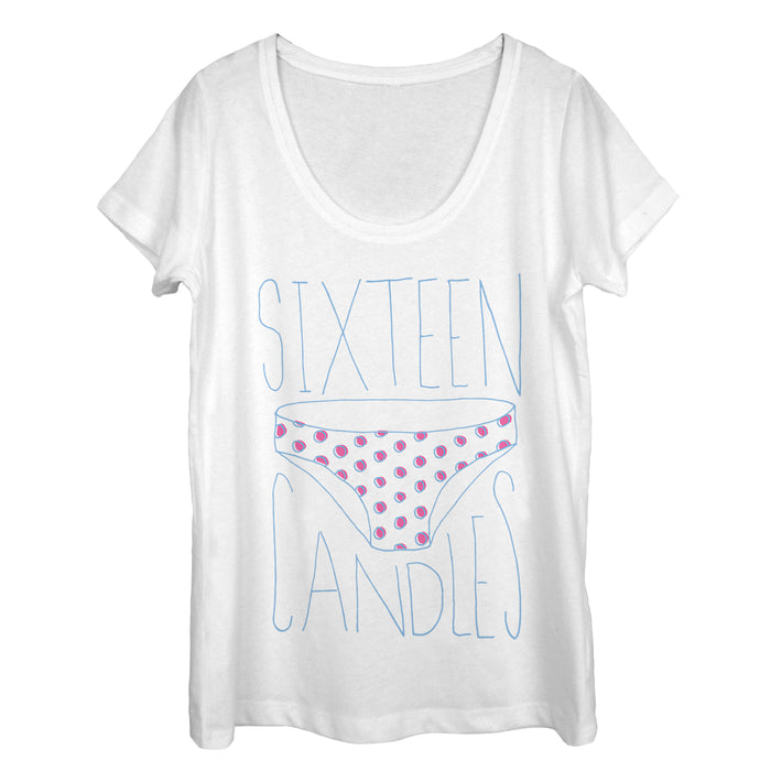 fifth sun Women's Sixteen Candles Borrowed Panties Scoop Neck