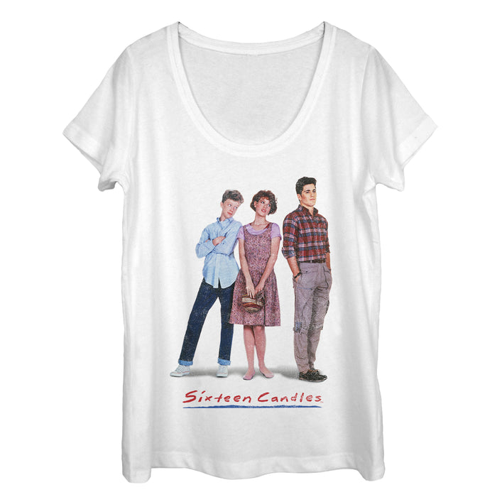 fifth sun Women's Sixteen Candles Classic Movie Poster Scoop Neck