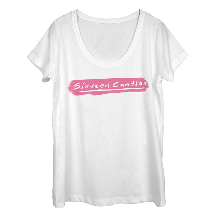 fifth sun Women's Sixteen Candles Paint Stripe Logo Scoop Neck