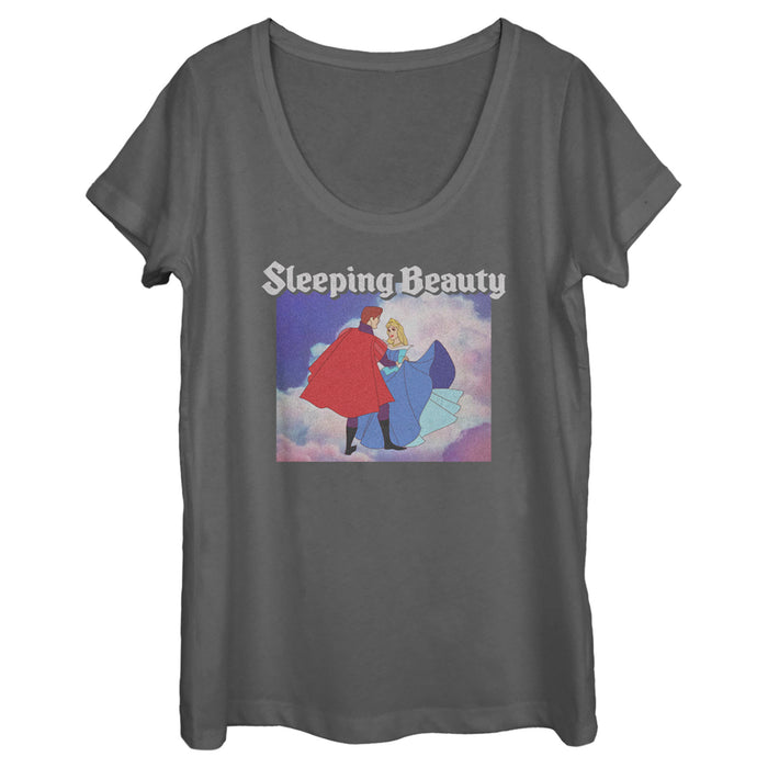 fifth sun Women's Sleeping Beauty Aurora and Prince Phillip Dance Scene Scoop Neck