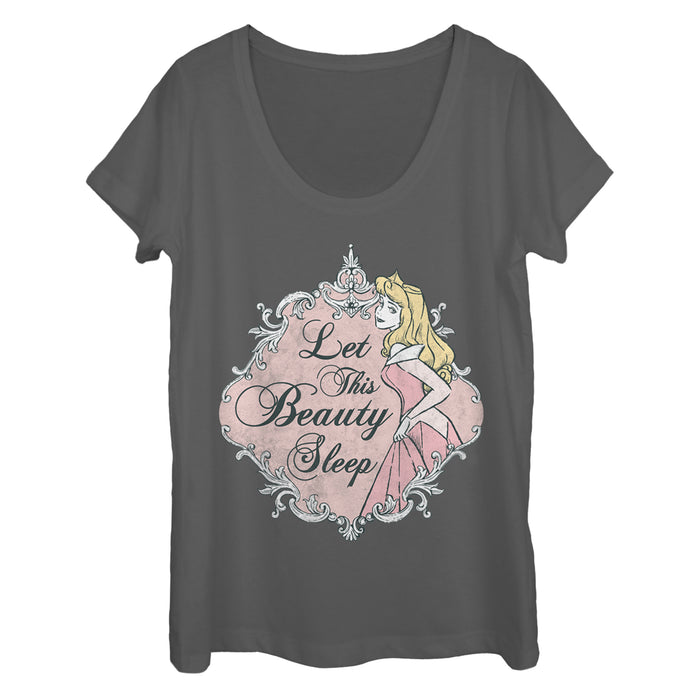 fifth sun Women's Sleeping Beauty Let This Princess Sleep Scoop Neck